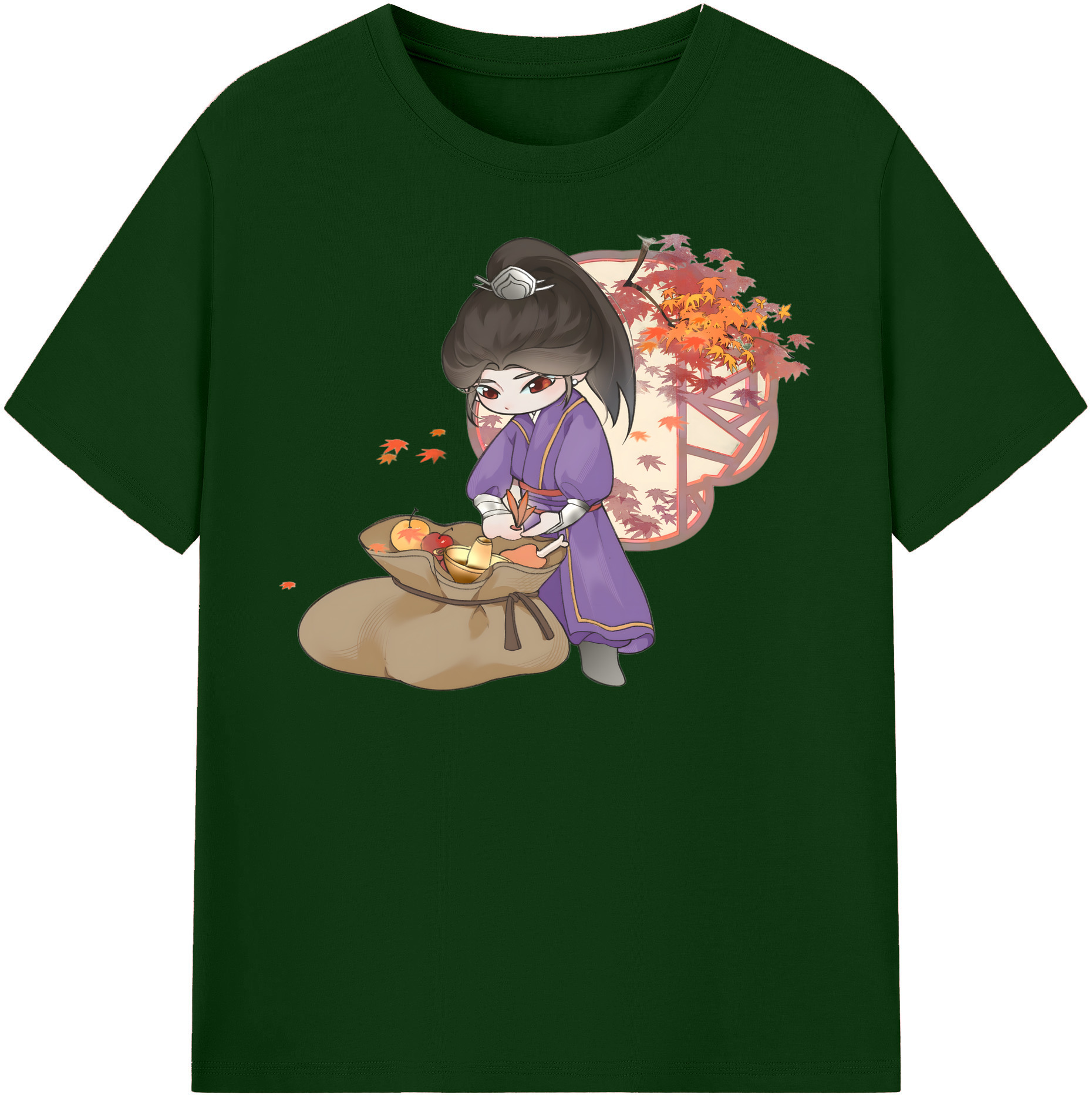 （画像用） Ne Zha 2 ナタ 魔童の大暴れ 綿100％半袖Tシャツ（フロントプリント）